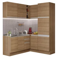 Cocina Integral de Esquina Glamy 3.30 m 01 Marrón