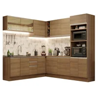 Cocina Integral De Esquina Glamy 4.60 M 01 Marrón