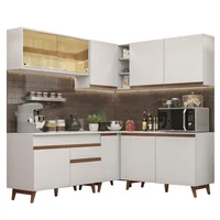 Cocina Integral de Esquina Reims 3.80 m con Encimera Blanco 01