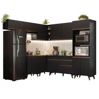 Cocina Integral de Esquina Reims 4.70 m con Encimera Negro 01