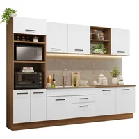 Cocina Integral Agata 3.10 m 02 Marrón Blanco
