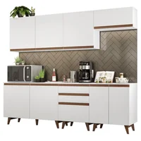 Cocina Integral Reims 2.50 m Con Encimera Blanco 01