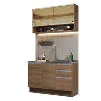 Cocina Integral Glamy 1.20 m Marrón 02