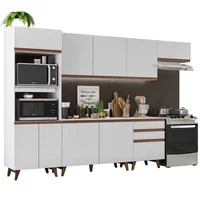 Cocina Integral Reims 3.20 m Con Encimera Blanco 01