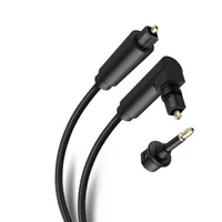 Cable Toslink de Fibra Óptica con Conector a 90° de 2 m Cable Tipo Cordón / 299-405