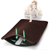 Tapete De Arena Para Gatos Impermeable Con Diseño De Doble Capa Gmezzo