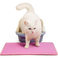 Tapete De Arena Para Gatos Impermeable Con Diseño De Doble Capa Fácil De Limpiar