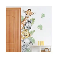 Sticker Decorativo Clothmile Adhesivo Animales De La Selva Acuarela