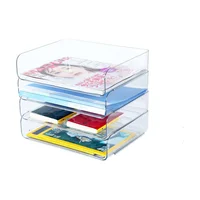 Organizador Transparente HKeeper de 4 Niveles para Documentos A4