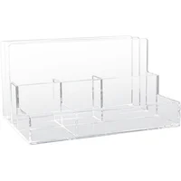 Organizador Acrílico Kantek Transparente con 2 Compartimentos Verticales