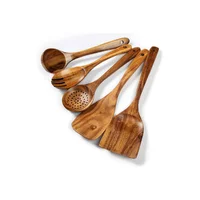 Juego De Utensilios De Cocina De Madera De Acacia De 5 Piezas
