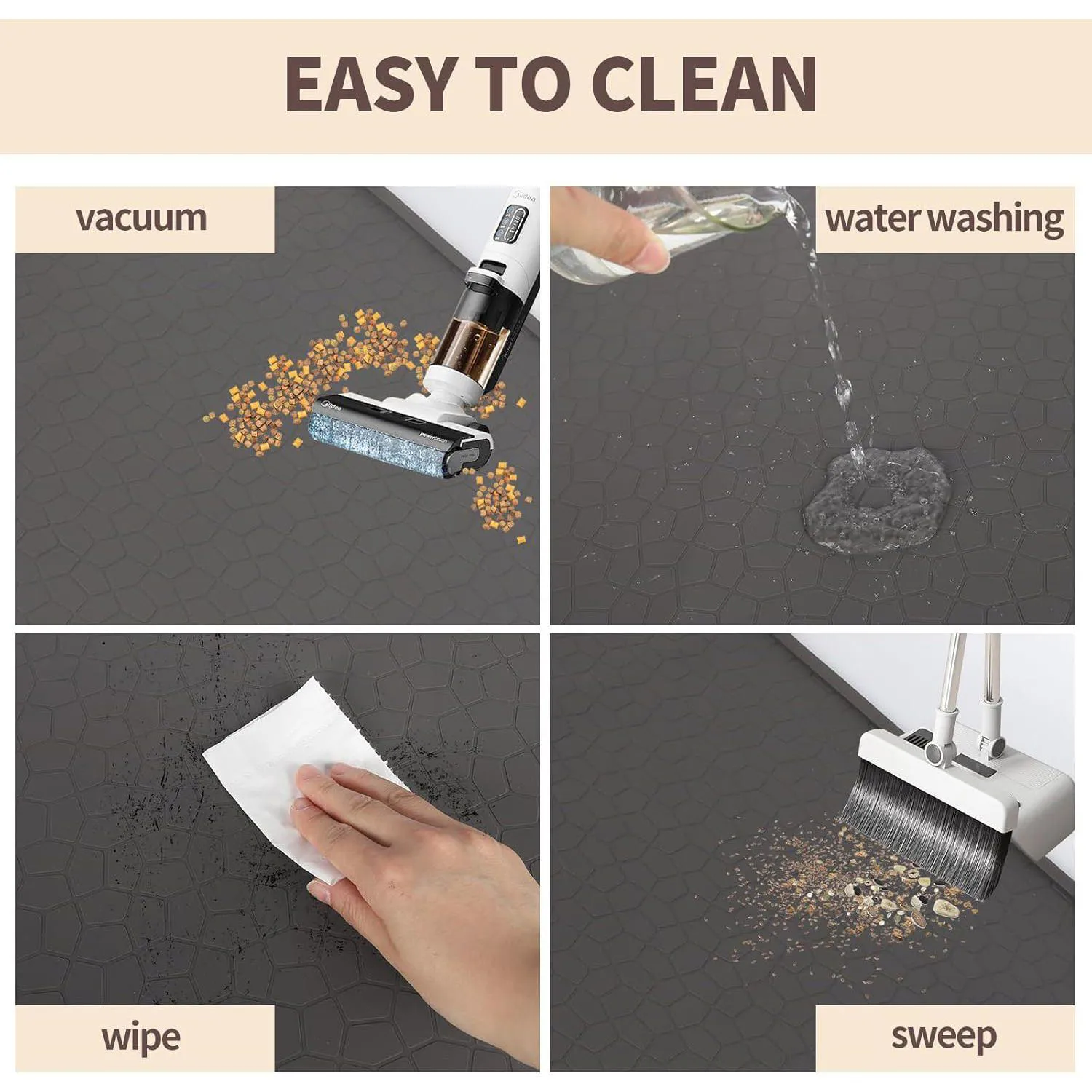 Tapete De Silicona Impermeable Para Caja De Arena De Gatos Con Bordes Elevados