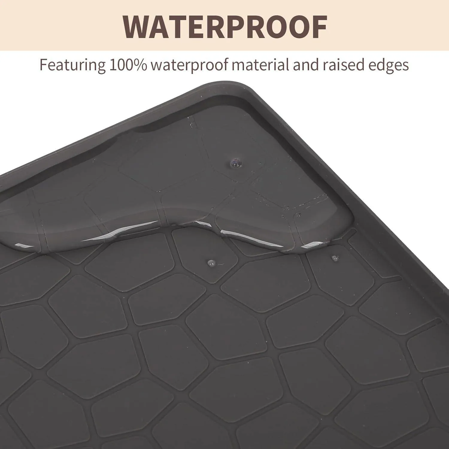 Tapete De Silicona Impermeable Para Caja De Arena De Gatos Con Bordes Elevados 4