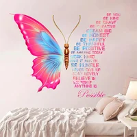 Stickers De Mariposas Con Frases Inspiradoras Sinekong Adhesivos Decorativos