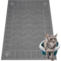 Tapete Grande Para Arena De Gatos Impermeable Y Antideslizante Que Mantiene El Piso Limpio