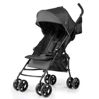 Coche Ligero Plegable con Reclinación y Toldo para Viajes