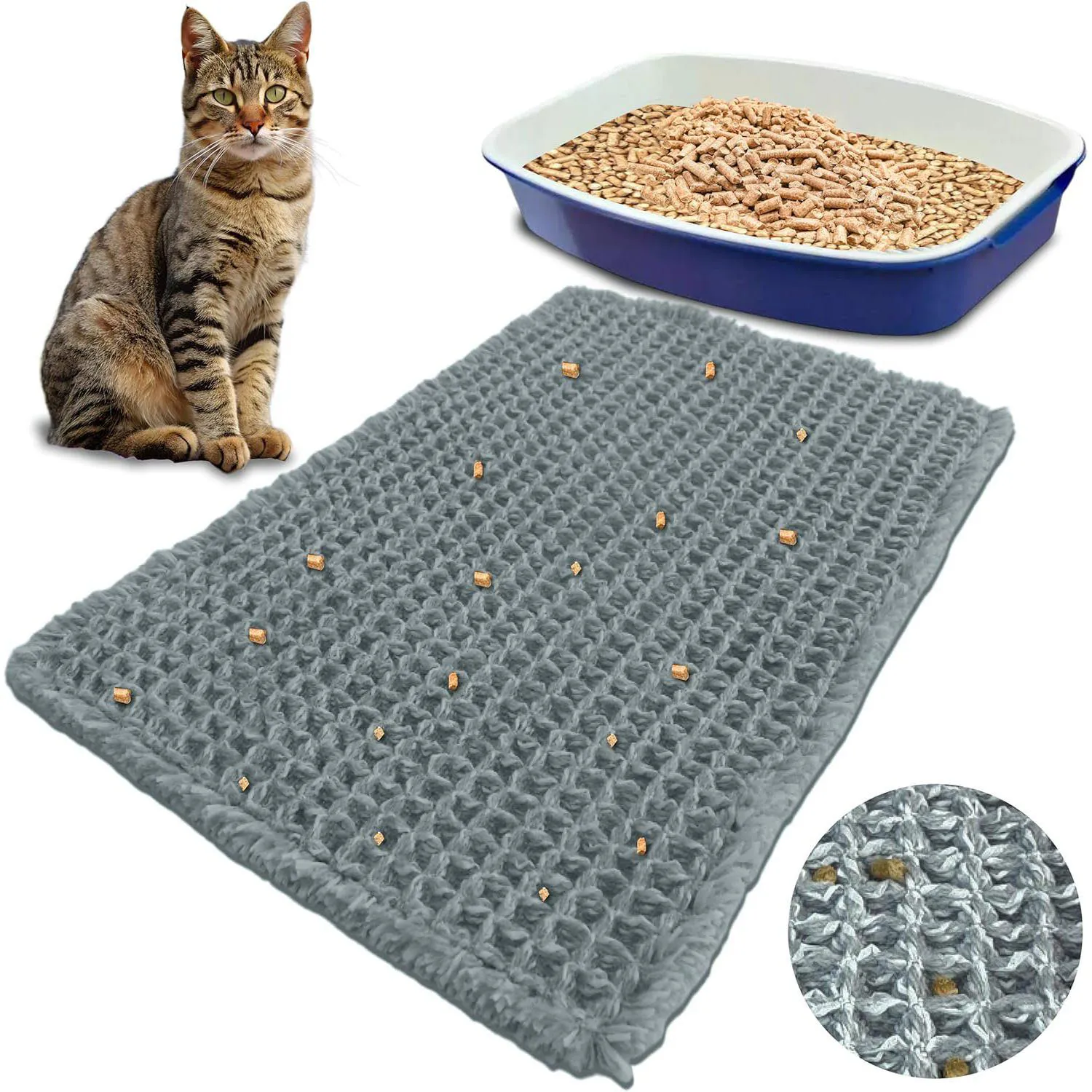 Tapete Para Caja De Arena De Gatos Antideslizante Lavable Y Suave Tidyfriend