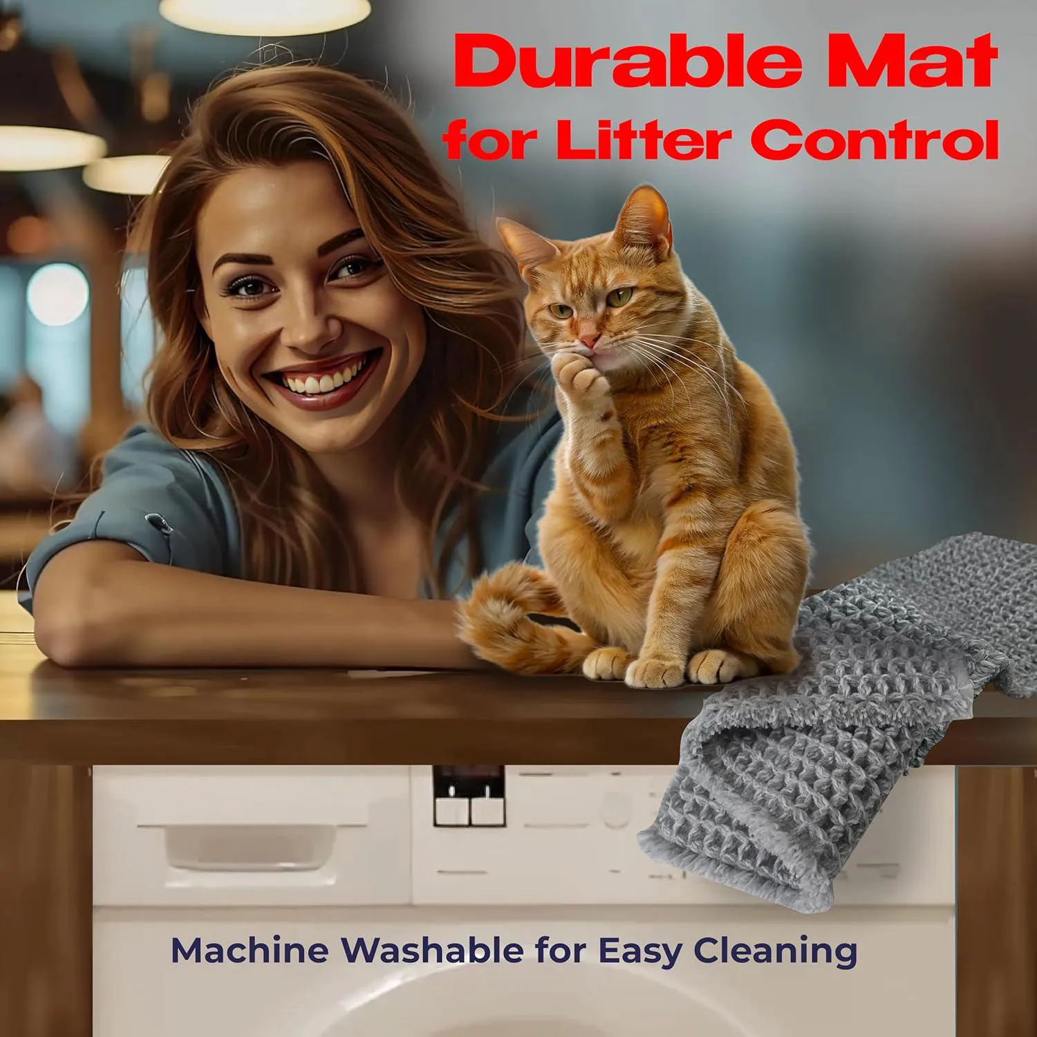 Tapete Para Caja De Arena De Gatos Antideslizante Lavable Y Suave Tidyfriend 4