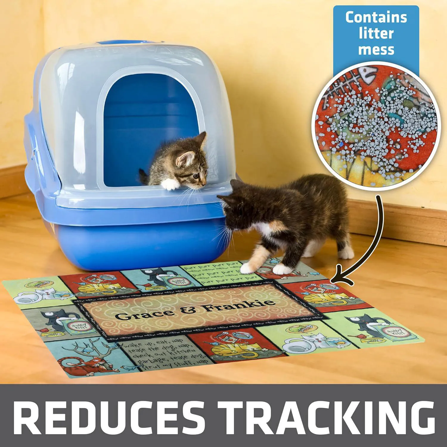Tapete Drymate Personalizado Para Caja De Arena De Gato Impermeable Y Lavable