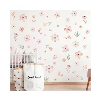 Vinilos Decorativos HJKlove Flores Boho Rosadas Removibles