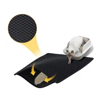 Tapete Grande Para Arena De Gatos Con Diseño Panal Impermeable Y Fácil Limpieza