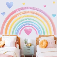 Vinilos Decorativos Hataru Arcoíris Grande Pastel Para Pared Infantil