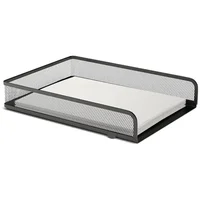 Bandeja Apilable de Malla Metálica para Cartas con Carga Frontal Color Negro