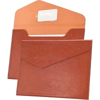 Carpeta Acordeón Marrón de Piel Sintética con Cierre Magnético para Documentos A4