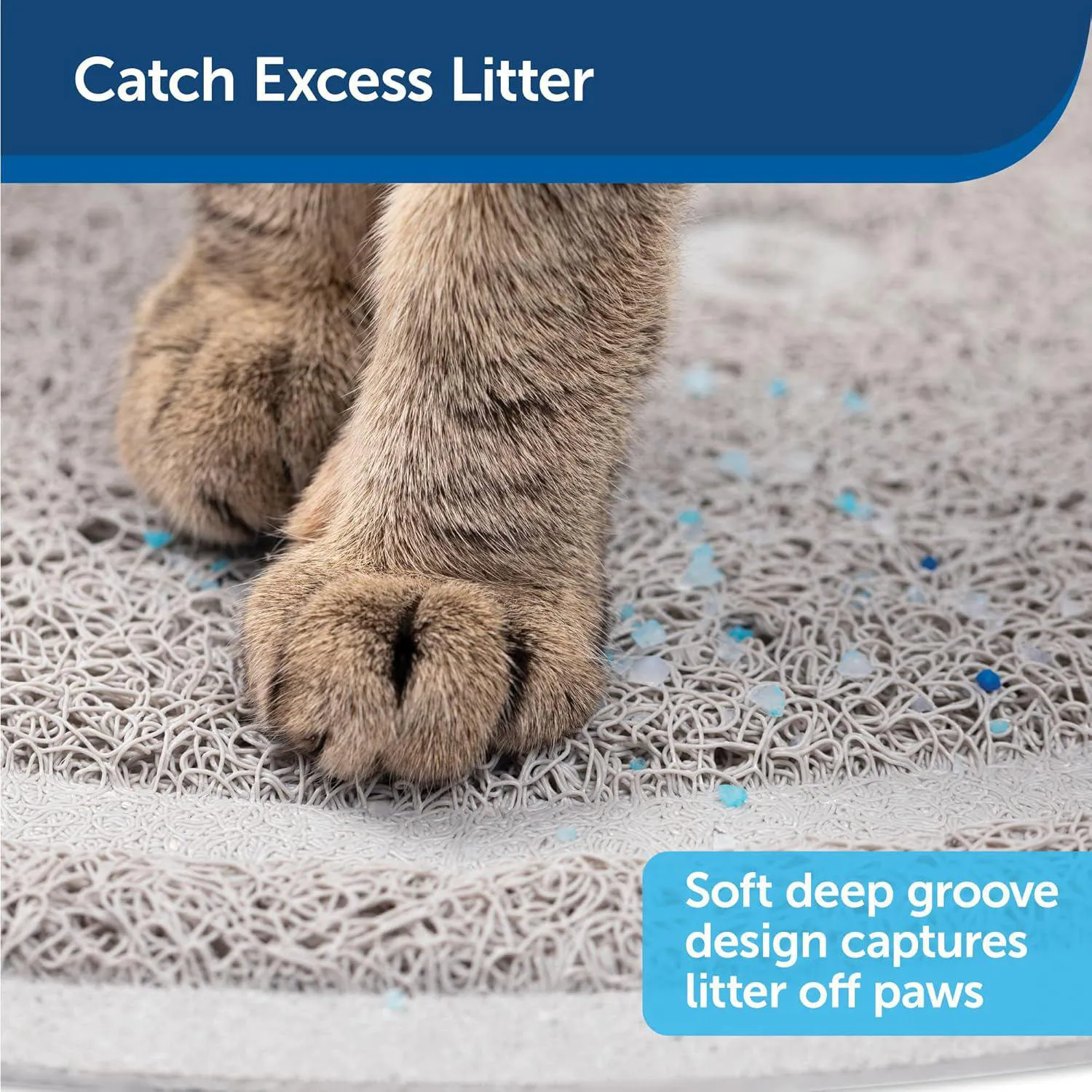 Tapete De Arena Para Gatos De Doble Capa Impermeable Fácil De Limpiar