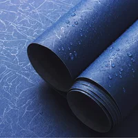 Vinilo Autoadhesivo Azul Seda Texturizado Para Paredes Y Muebles