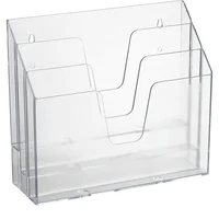 Organizador Triple para Carpetas de Archivos Color Cristal Claro