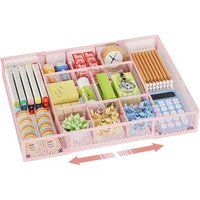 Organizador Expandible Marbrasse Rosa con 10 Compartimentos Ajustables para Cajón