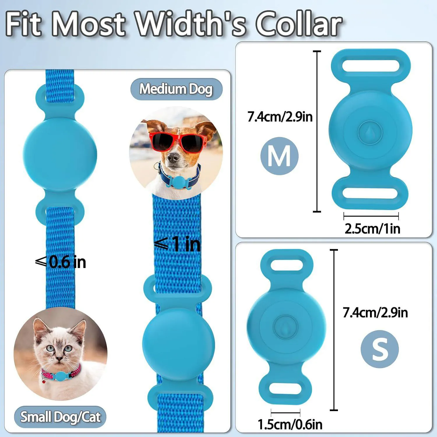 Soporte Airtag Para Collar De Mascota Impermeable Ajustable Y Resistente