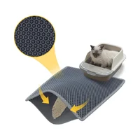 Tapete De Doble Capa Impermeable Para Caja De Arena De Gatos Dotpurfect Gris