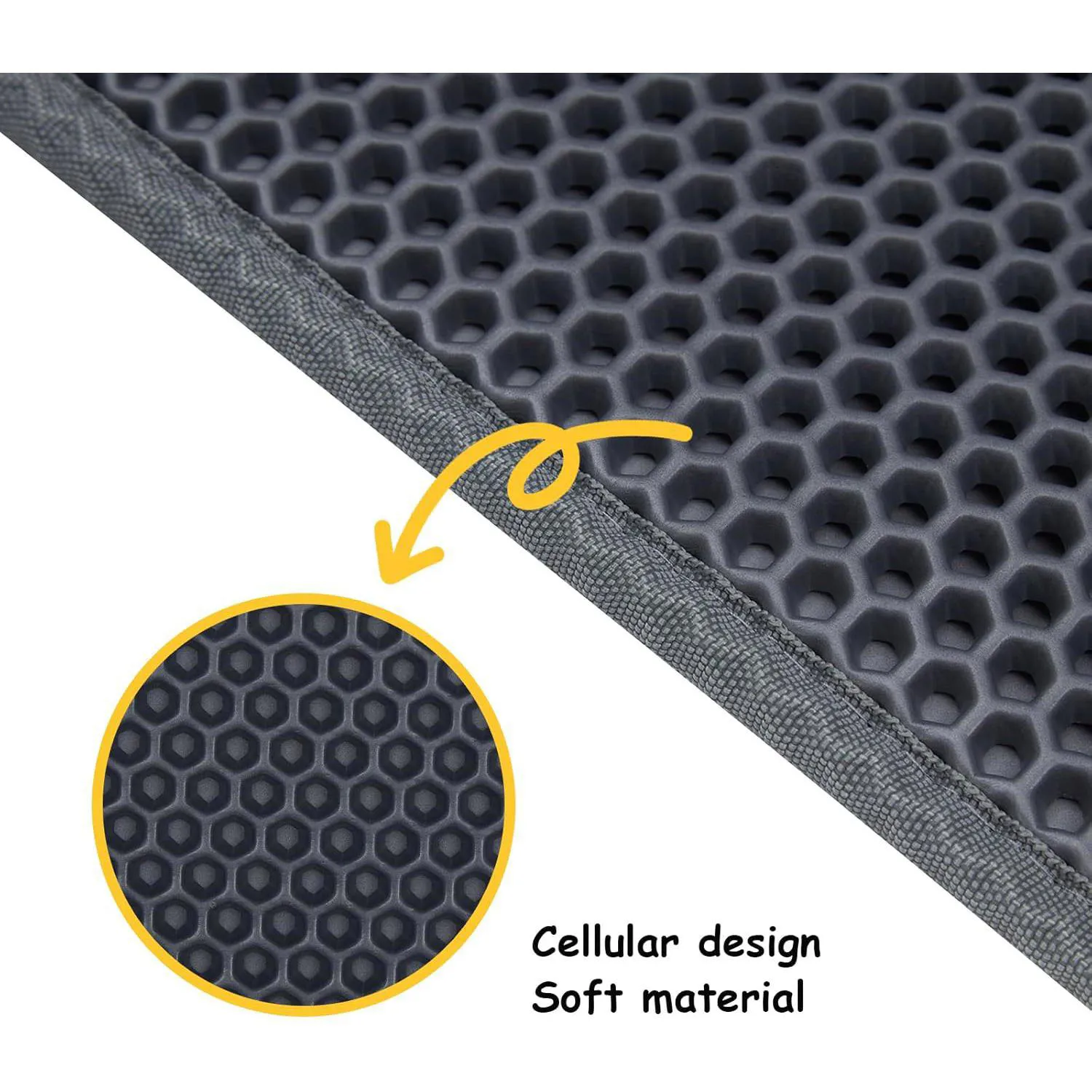 Tapete De Doble Capa Impermeable Para Caja De Arena De Gatos Dotpurfect Gris 6