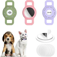 Soporte De Silicona Para AirTag Con Protector De Pantalla Ajustable Para Collar De Mascota