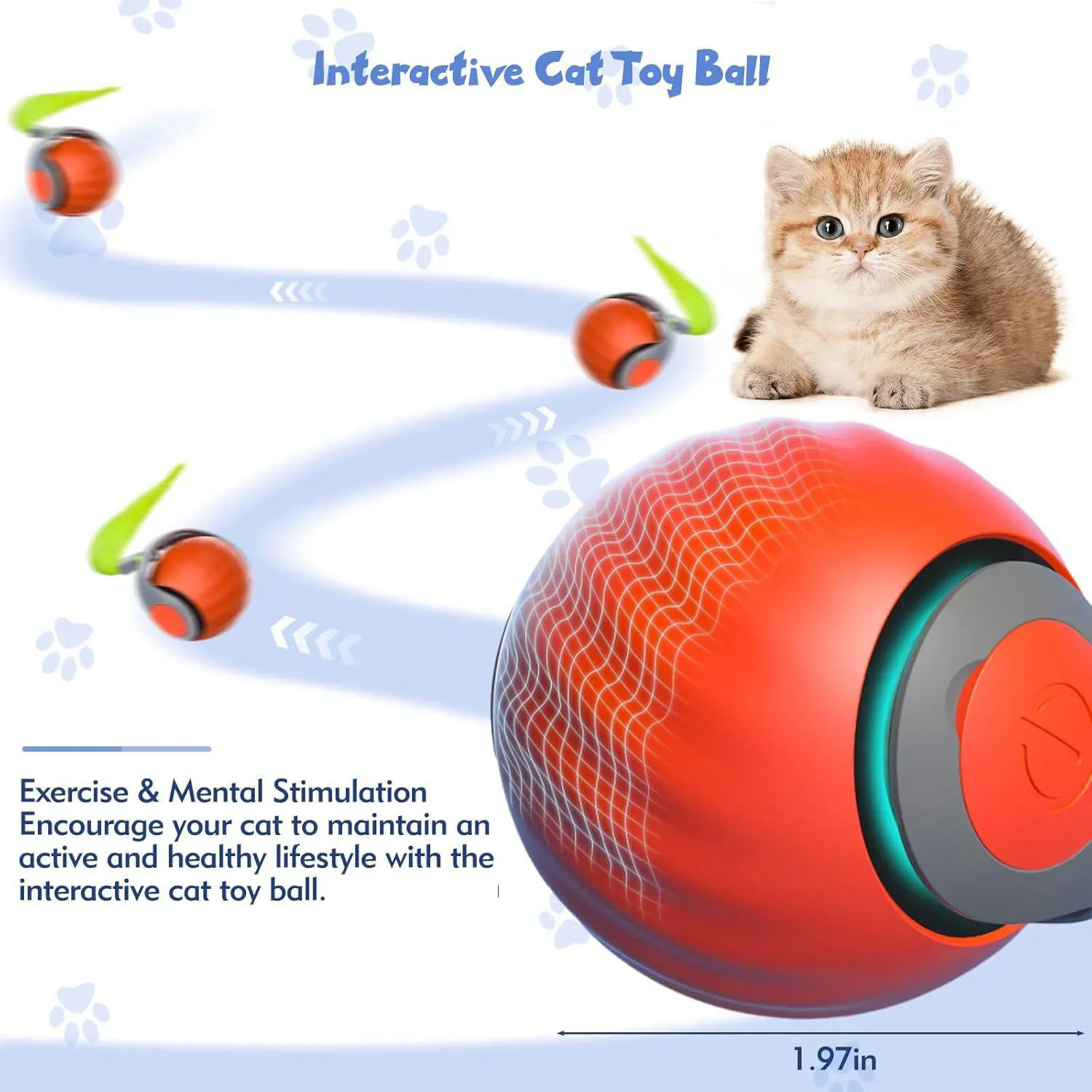 Juguete Interactivo Para Gatos Nonendu Bola Automática Con Cola Recargable