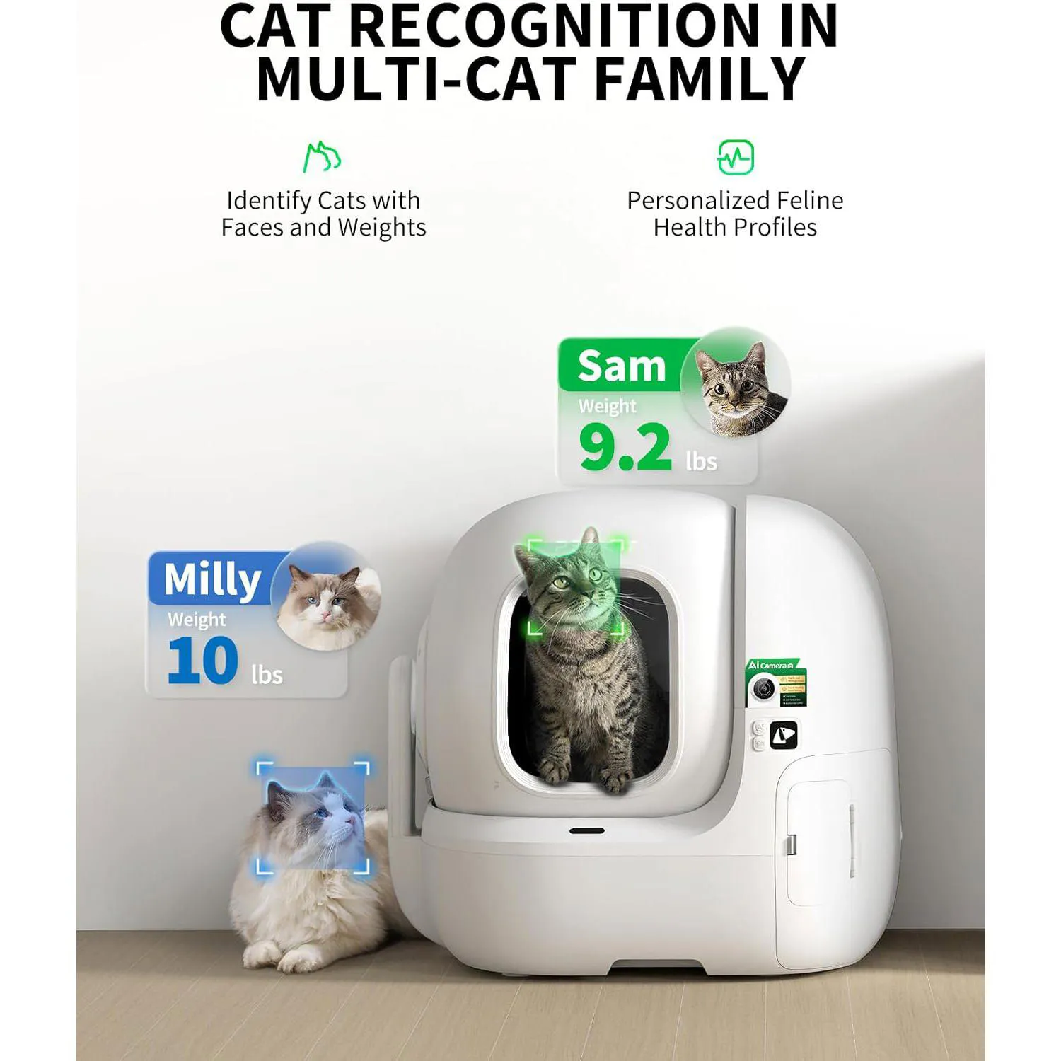Caja De Arena Automática Para Gatos Petkit Con Cámara AI Y Control Inteligente 3