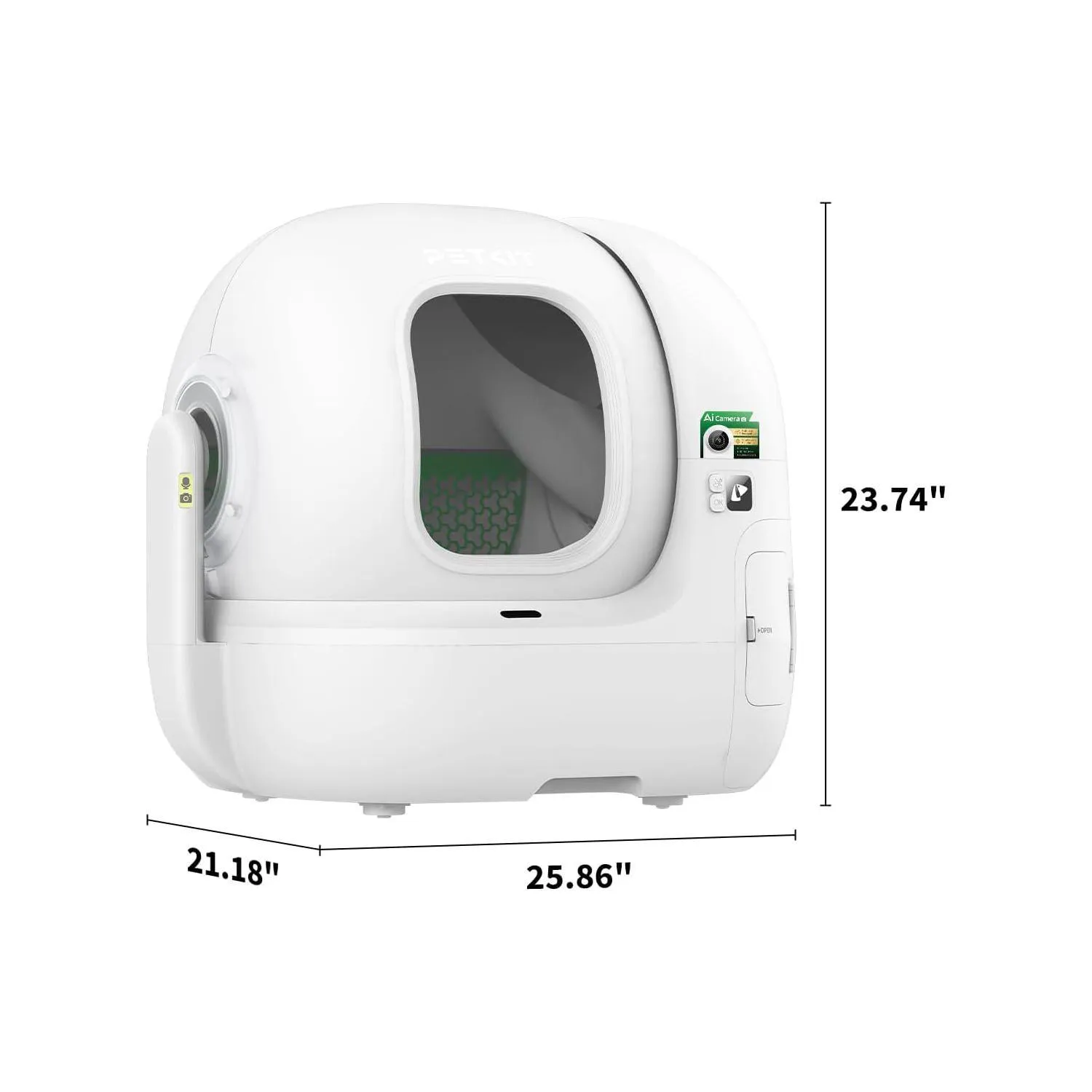 Caja De Arena Automática Para Gatos Petkit Con Cámara AI Y Control Inteligente 8
