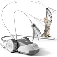 Juguete Automático Para Gatos Con Ratón De Dos Velocidades Plumas Y Carga USB