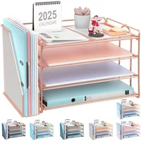 Organizador de Escritorio Gianotter con Bandejas y Soporte para Revistas