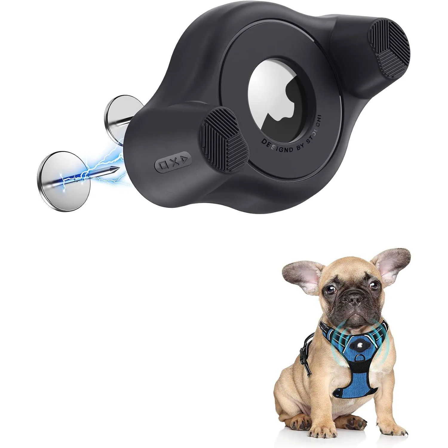 Soporte Para Airtag Para Collar De Perro Ajustable Con Fijación Segura