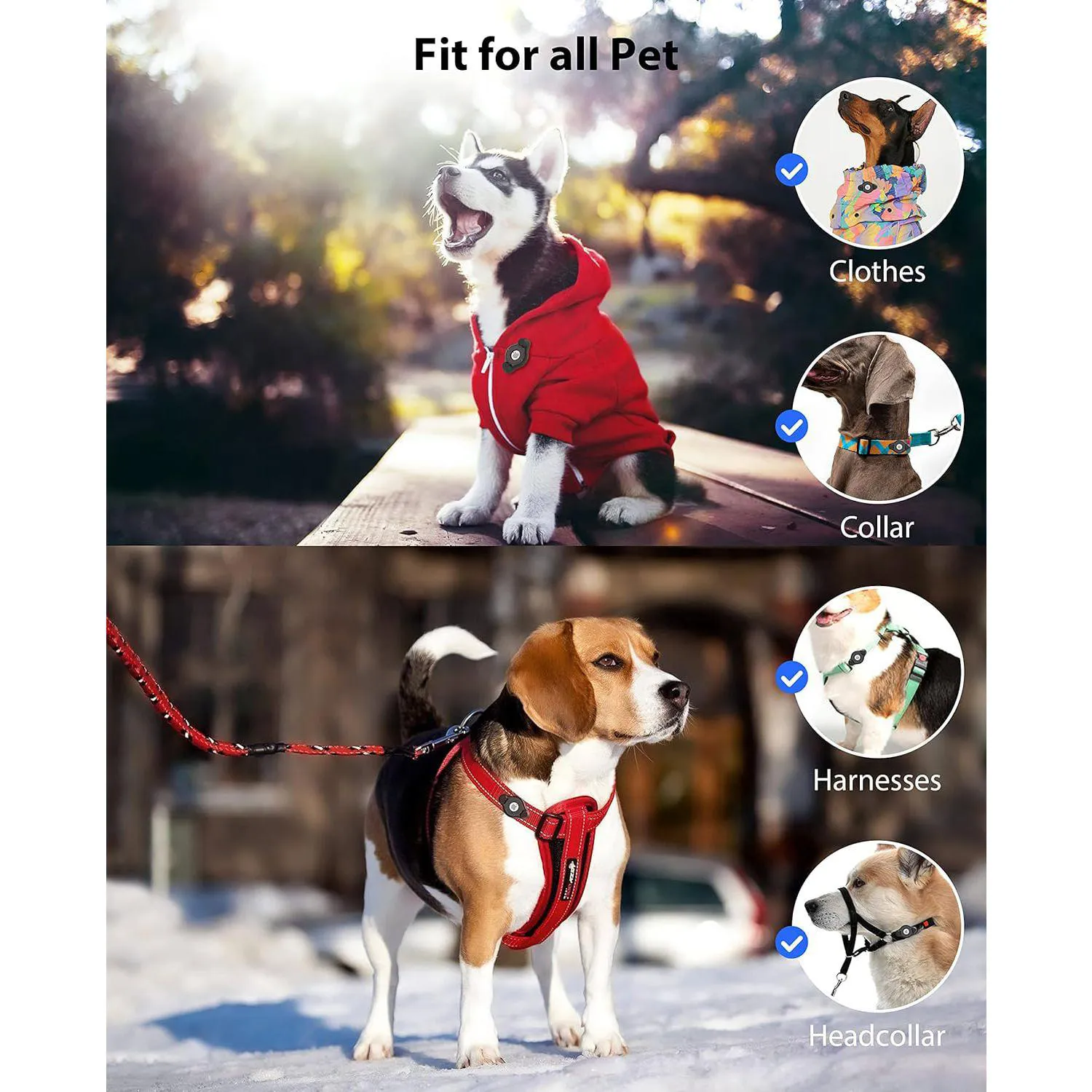 Soporte Para Airtag Para Collar De Perro Ajustable Con Fijación Segura 5