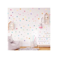 Vinilos Pared Puntos Pastel Decorativos Multicolor Autoadhesivos Para Niños