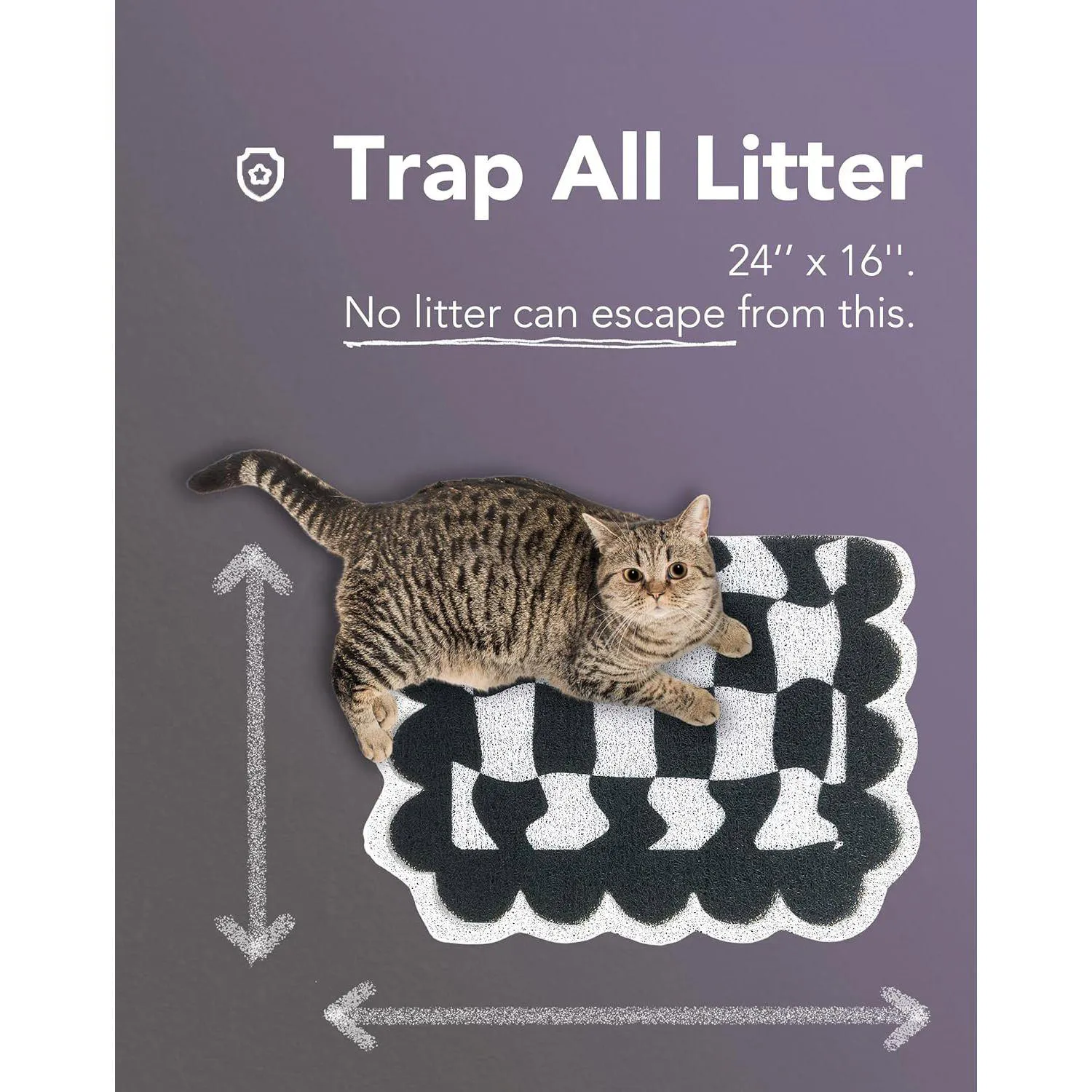 Alfombra Para Arena De Gatos Lukamoo Con Diseño Antideslizante Y Fácil Limpieza 3