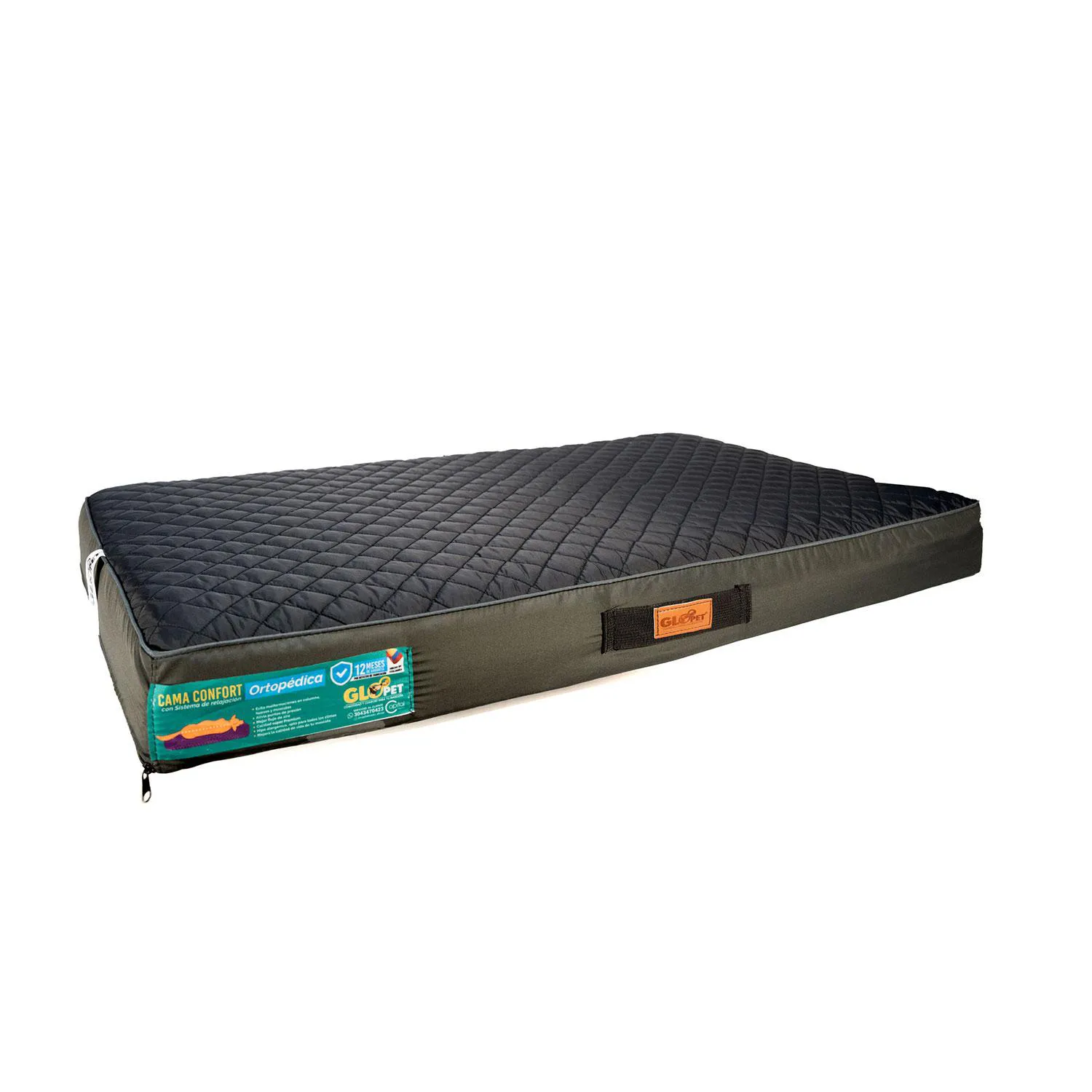 Cama Gloopet Confort Ortopédica Talla L Color Negro