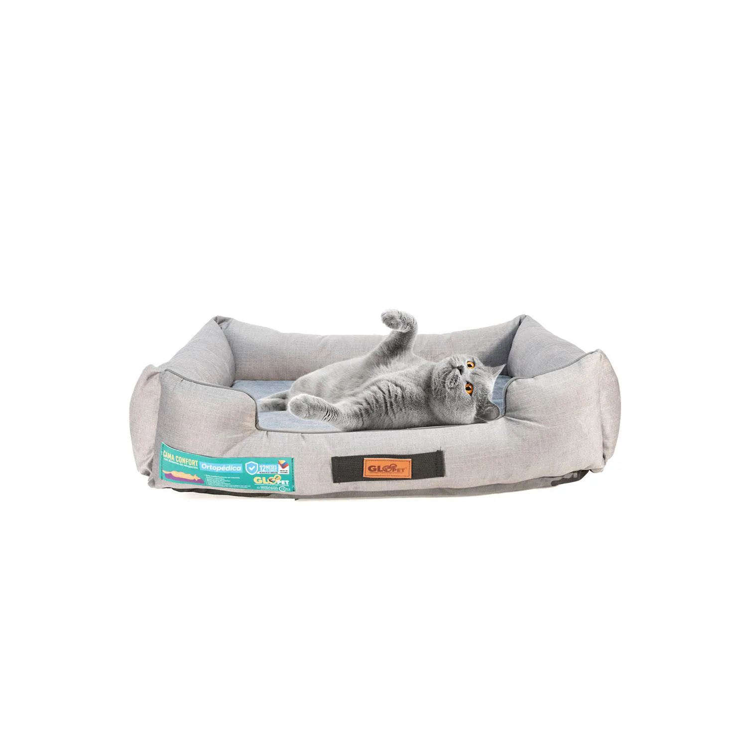 Cama Sofá Gloopet Italia Con Tecnologia Antiestres Para Mascota Talla Xxl Gris 3