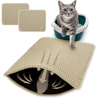 Tapetes De Arena Para Gatos HCYWLD Doble Capa Impermeables Antideslizantes