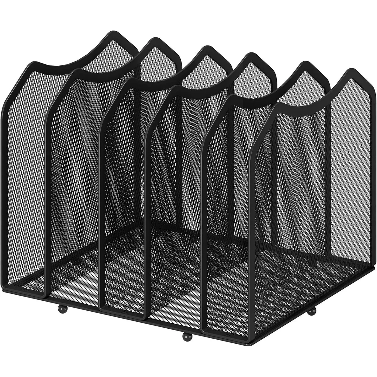  - Organizador De Archivos De Escritorio Simple Trending Estante De 5 Secciones Negro