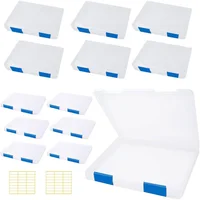 Caja Organizadora Plástica Transparente A4 y A5 con Etiquetas para Oficina